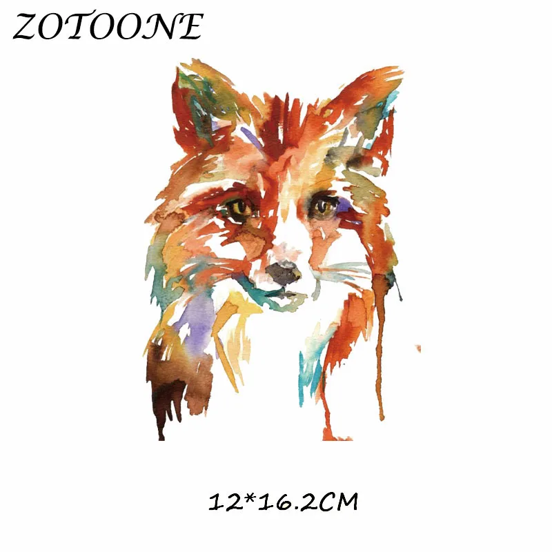 Цветные нашивки ZOTOONE с изображением лисы для утюга аксессуары сделай сам