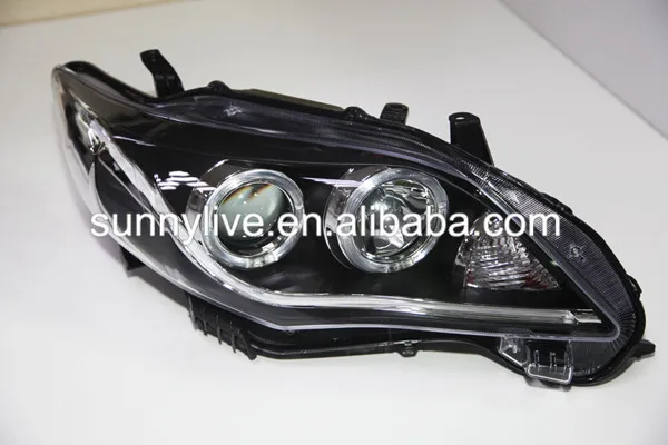 Правой Land вождения для Toyota Corolla Altis LED Angel Eyes фара 2011-2013 год yz Тип | Автомобили и
