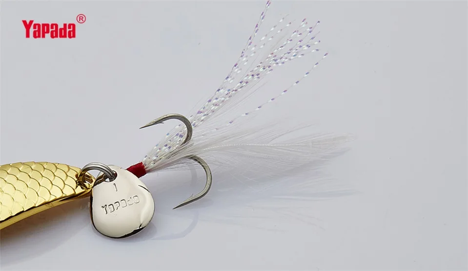 YAPADA ложка 013 Loong тройной крючок+ перо+ Блестки коготь 10 г/55 мм 15 г/55 мм 20 г/58 мм многоцветная металлическая ложка рыболовные приманки
