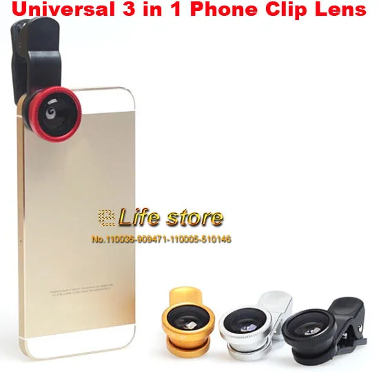 Универсальный телефон лен 3 в 1 клип широкий угол микро рыбий глаз для Xperia C S39H C2305 Z1
