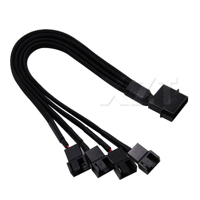 AT 1 шт. 4 контактный IDE Molex портовый вентилятор охлаждения силовой кабель 3Pin/4pin