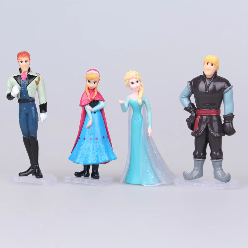 Фигурки героев мультфильма Disney Холодное сердце ПВХ Куклы 8 шт./лот 5 9 см Анна Эльза