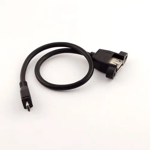 10 шт. Панельное крепление с гнездом USB 2 0 A на Micro 5 контактный кабель адаптера