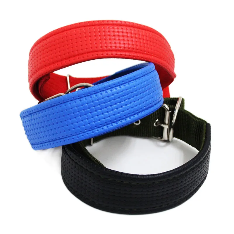 Ошейник для собак из мягкой кожи Большой питбул подкладка полипропиленовая пена