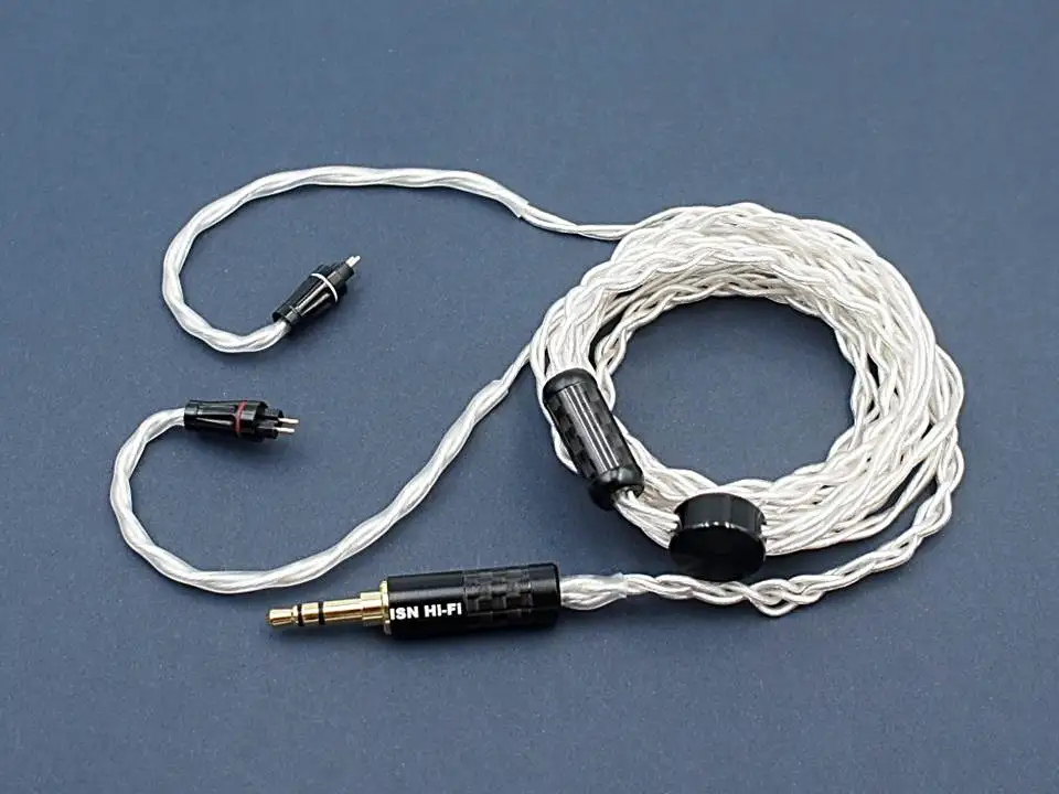 2Pin 3.5mm ISN аудио S4 4 нити 63 ядра OCC Серебристые HiFi наушники IEM кабель - Цвет: 2Pin 3.5mm
