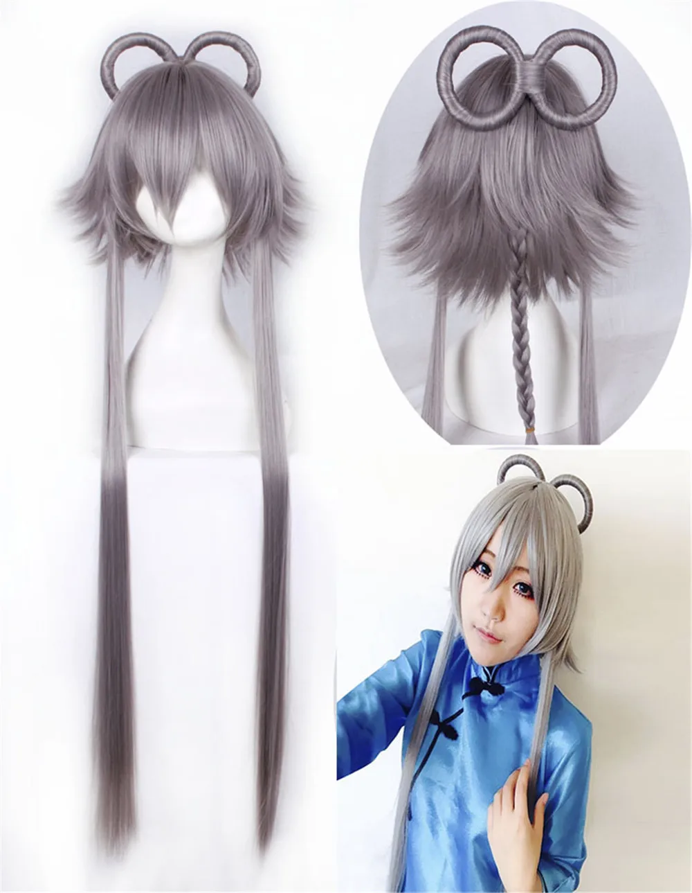 Vocaloid Luo Tianyi длинный парик YAYIN GONGYU косплей для женщин Хэллоуин Карнавал вечерние