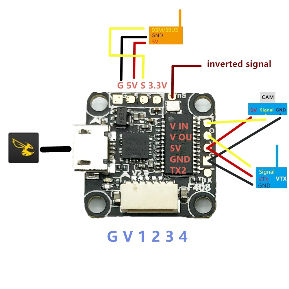 

FullSpeed FSD408 2S-3S 8A 16*16mm Mount Hole FlyTower F411 2-3S Flight controller BLHELI_S 4in1 ESC for Racing Quadcopter RC