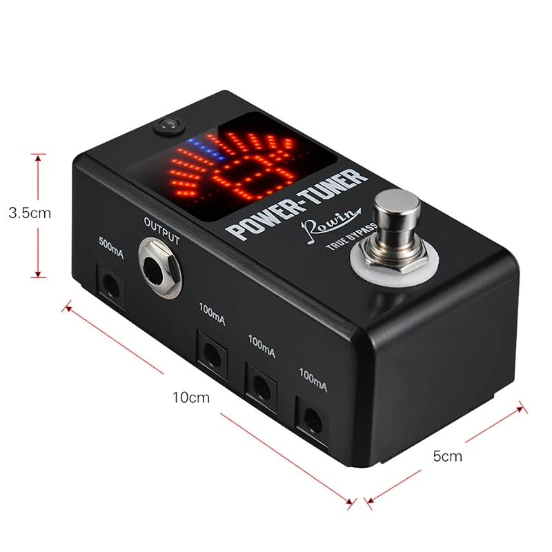 Rowin Lt-920 гитарный тюнер + блок питания с настройкой функции защиты от короткого