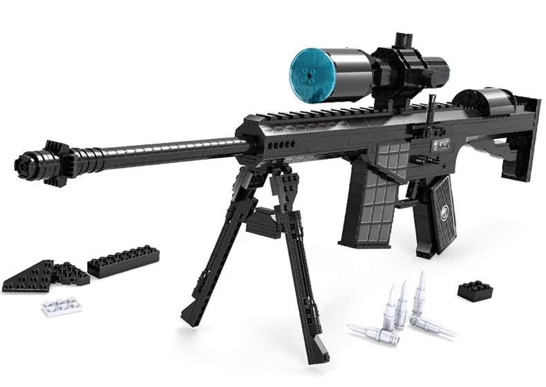 527 шт DIY Nerfs Элитный пистолет M107 снайперская винтовка Игрушечная модель пистолета Строительный блок Набор пластиковая игрушка подарок для детей