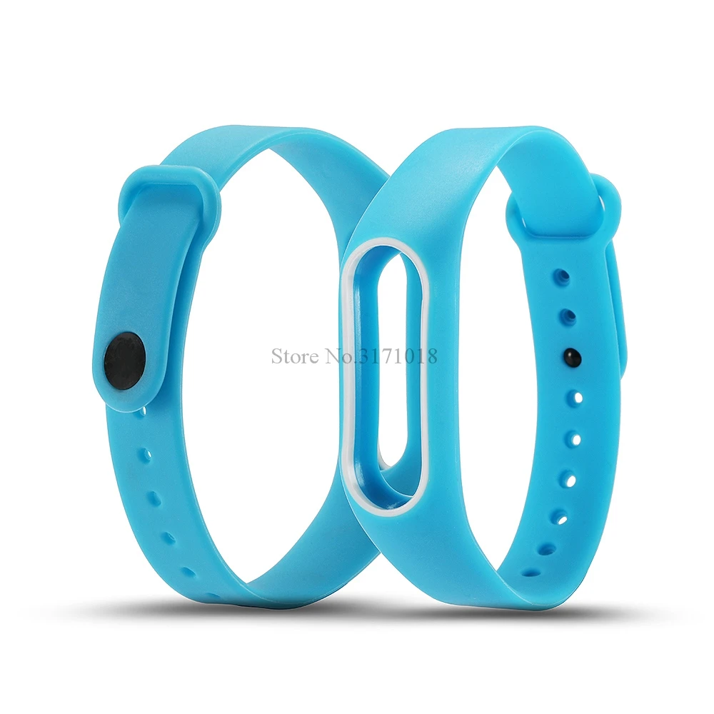 Цветной силиконовый браслет двухцветный сменный ремешок для Miband 2 Xiaomi Mi band 3 4