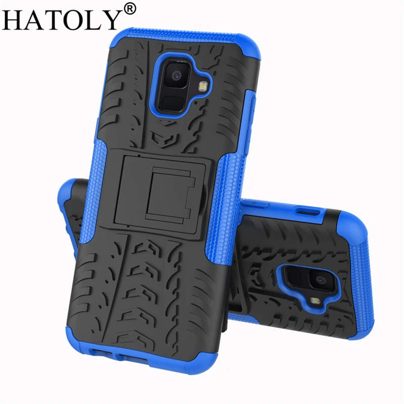 Чехол HATOLY для Samsung Galaxy A6 2018 армированный Силиконовый прочный жесткий пластиковый