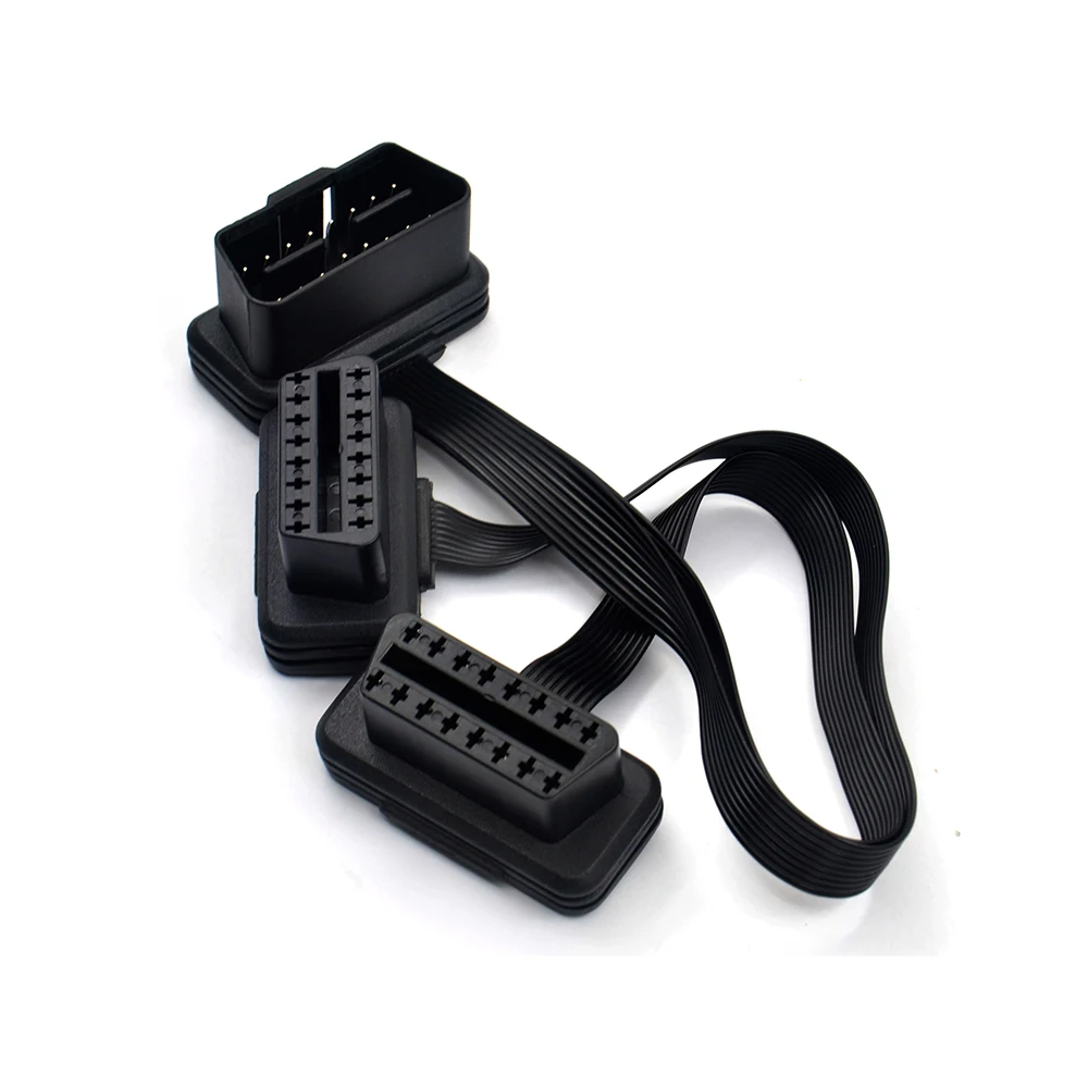2018 ODB OBD2 кабель 16 Pin 1 штекер 2 гнездо OBD II разъем Диагностика расширения Бесплатная