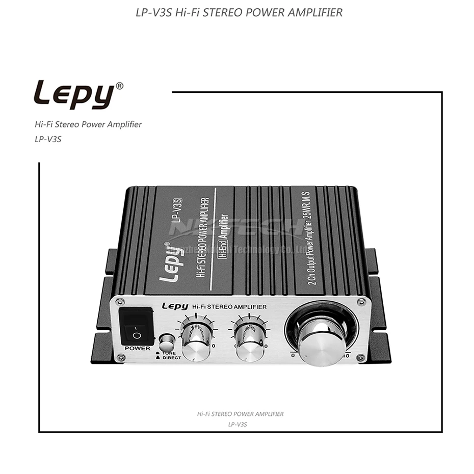 LP-V3S Lepy цифровой плеер автомобиля мощность Hi-Fi стереоусилитель динамиков 3,5 мм аудио вход MP3 мотоцикл супер басовый усилитель 2x25 Вт RMS
