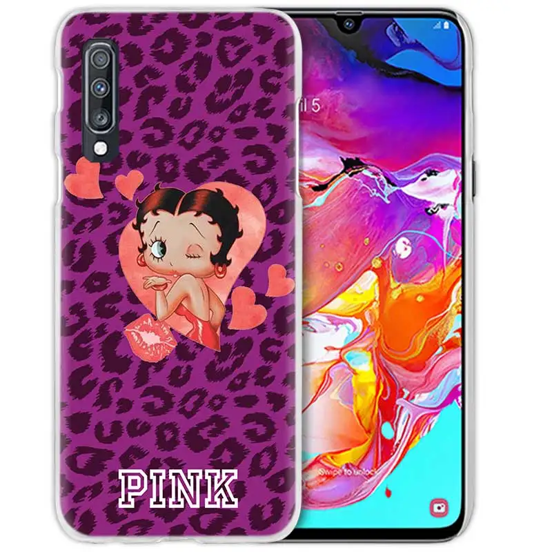 03 Розовый сексуальный чехол Betty Boop для samsung Galaxy A50 A70 A20e A40 A30 A20 A10 A8 A6 Plus A9 A7 жесткий прозрачный чехол для телефона из поликарбоната - Цвет: 03