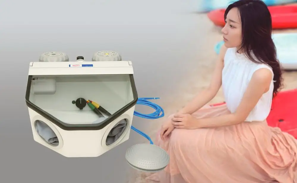 

Jewelry Deburring Tools 220V Sandblaster Machine with 2 pens Dental Sandblasting Equipment ghtool