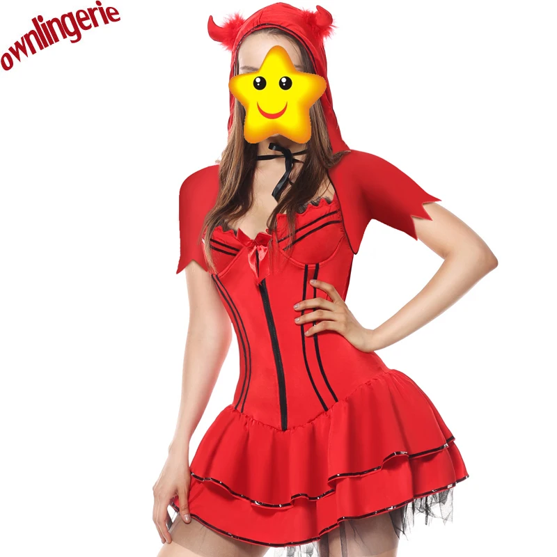 

Halloween new stle Vampire cosplay costume demon evil Red Devil for women
