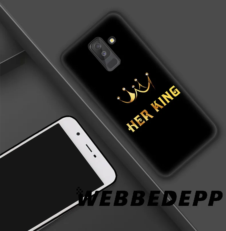 WEBBEDEPP Король Королева пара подарок день рождения Мягкий силиконовый чехол для