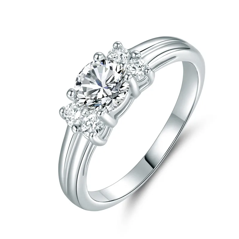 BUDONG 2017 Luxury Big New Brand Wedding Bands Rings for Women Silver Color crystal Eternity Promise Jewelry XUR039 | Украшения и