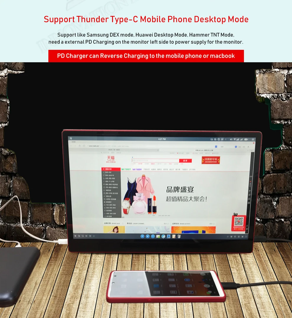 13,3 дюймов сенсорный экран монитор Портативный Ультратонкий 1080P ips HD usb type C ноутбук телефон xbox переключатель и PS4 дисплей