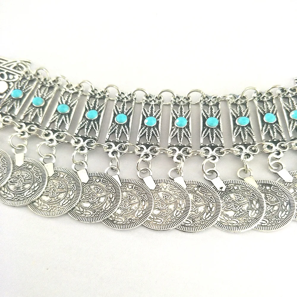 Винтажные подвески в стиле бохо серебряный цвет турецкие монеты кисточки