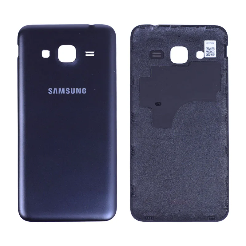 Гарантия корпус для samsung Galaxy J3 задняя крышка J320 J320F батарея задняя дверь для samsung Galaxy J3 крышка батареи - Цвет: Black