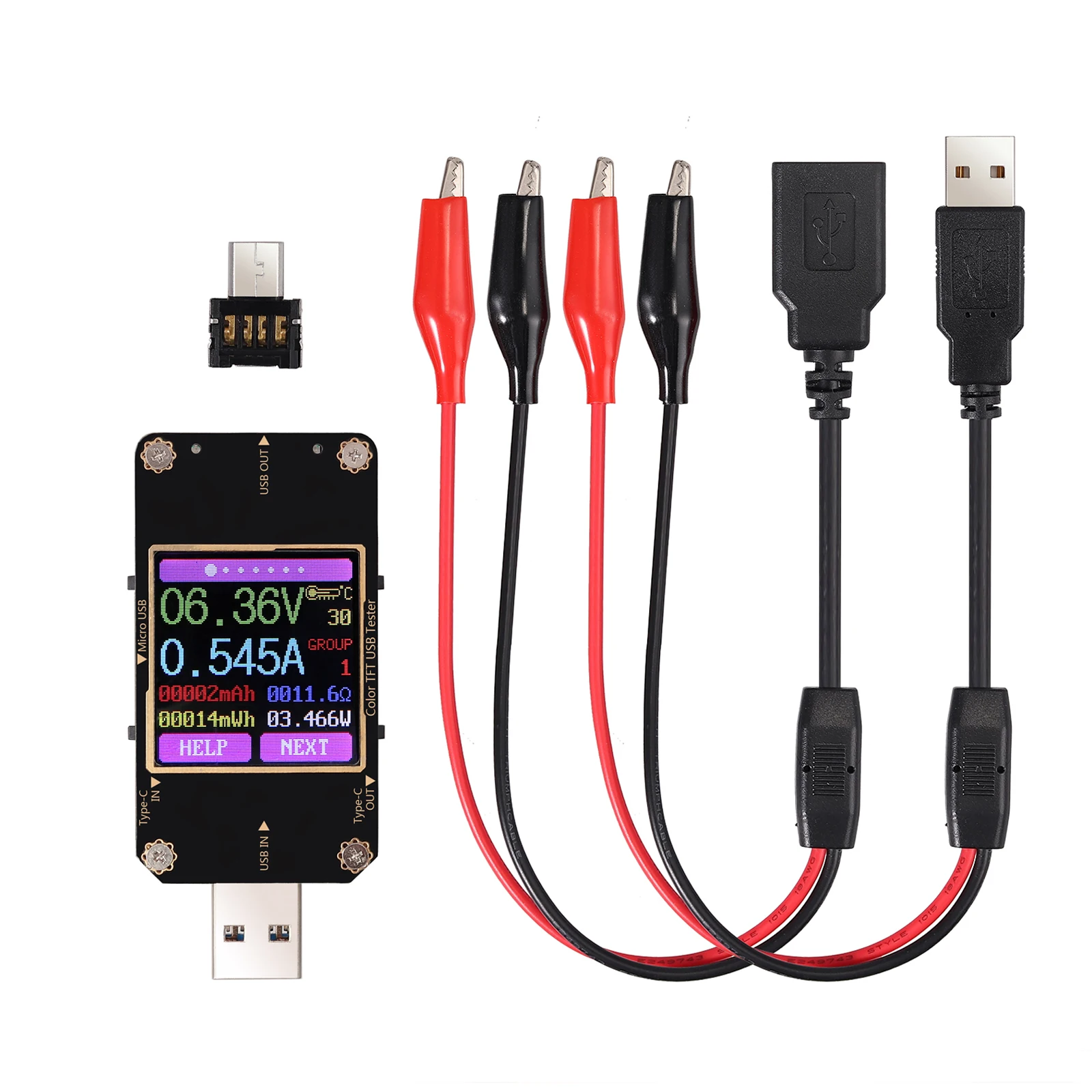 

Neoteck USB Power Meter Tester, Bluetooth USB Tester, Type-C Current and Voltage Monitor, PD Battery Capacity Meter,Voltmeter