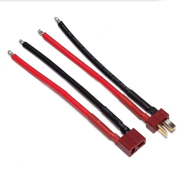 

1 Pair T Plug Male Female Connector Silicone Wire With 10CM 12AWG for RC