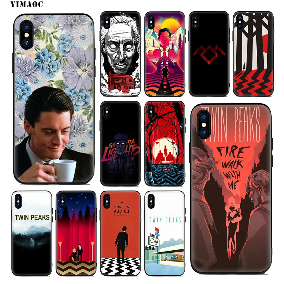 YIMAOC Twin Peaks Tv Shows Soft Silicone Case for iPhone 11 Pro Xr Xs Max X or 10 8 7 6 6S Plus 5 5S SE |