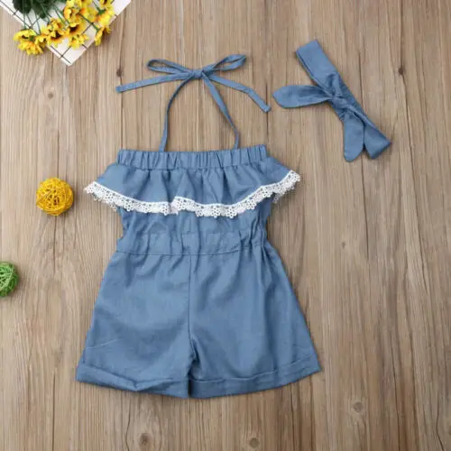 Emmababy/брендовая одежда для маленьких девочек комбинезон без рукавов с кружевом и