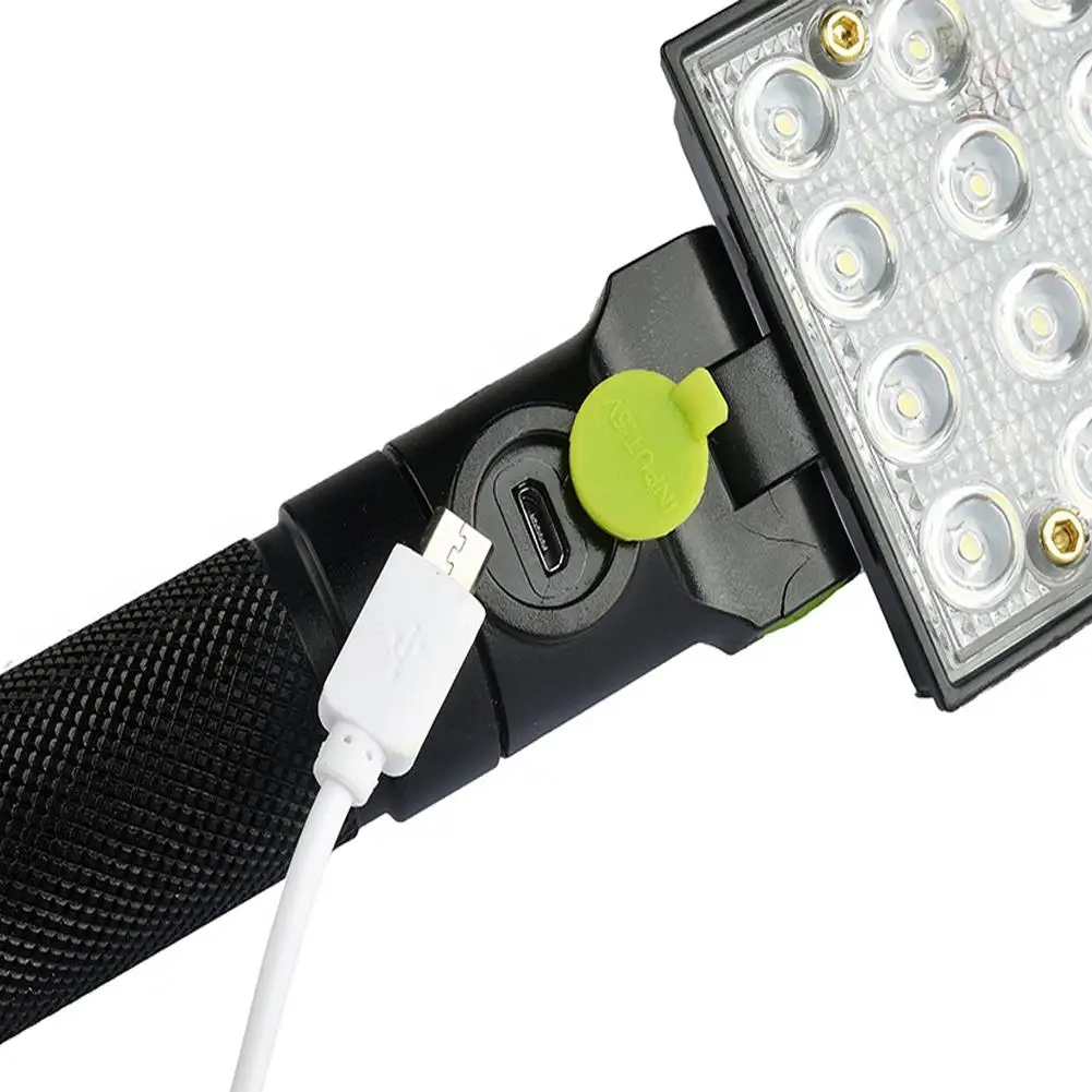 Hobbylan USB зарядка COB LED Магнитная Рабочая лампа с крючком уличный фонарик аварийная
