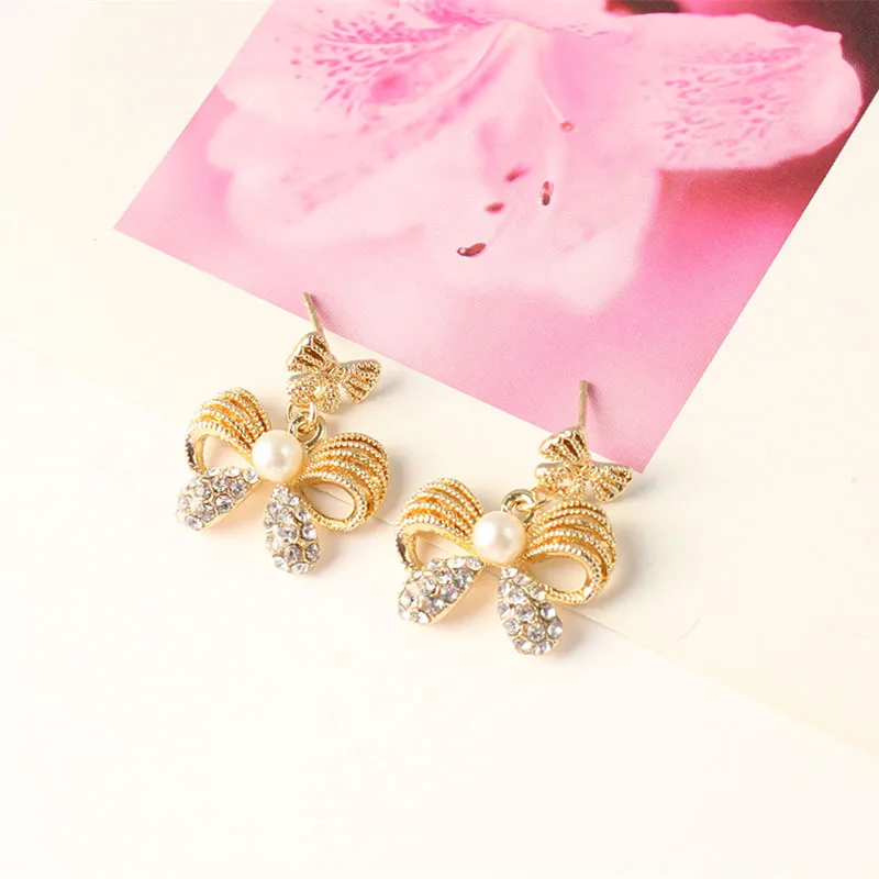 Элегантный комплект ювелирных изделий F & U ожерелье серьги подвески с