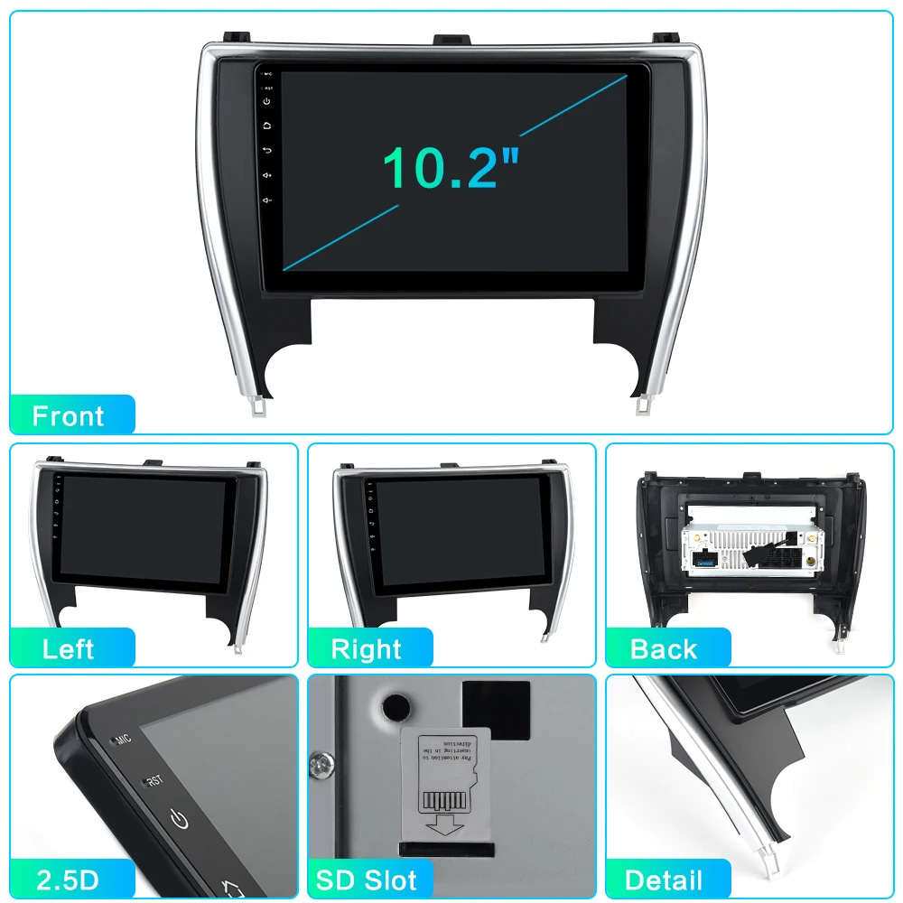 Dasaita 10," Автомагнитола 1 Din Android 9,0 для Toyota Camry US версия Bluetooth USB 64 Гб rom