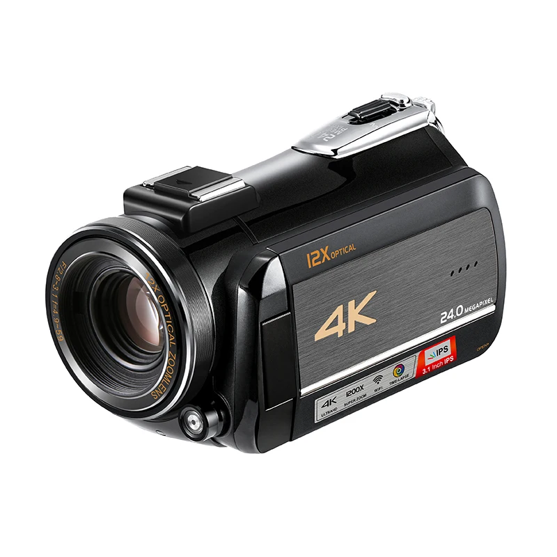Профессиональная цифровая видеокамера Winait 4K с 12 кратным оптическим зумом для