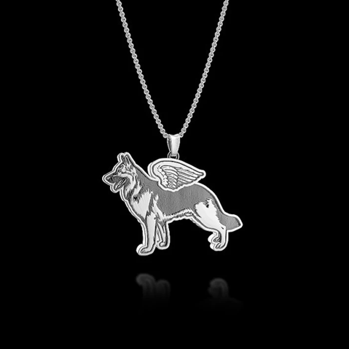 

Daisies 1pc New Fashion Pendant Necklace Handmade German Shepherd Angel Necklace For Women Jewelry Animal Collier Femme Dog