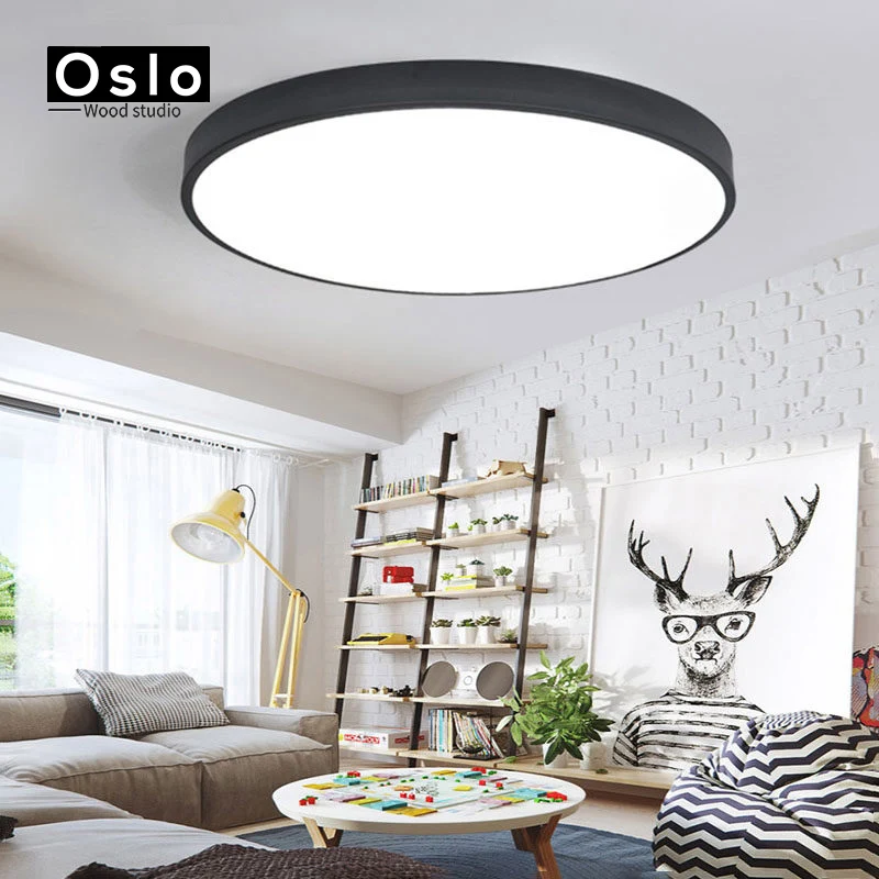 Oslo Wood 5 см ультра тонкие современные светодиодные потолочные лампы светильники с