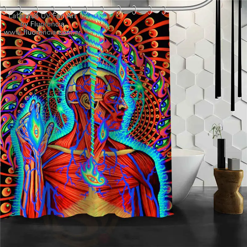 Custom Alex Grey Shower Curtain - Creative Polyester Home Shower Curtain image 3