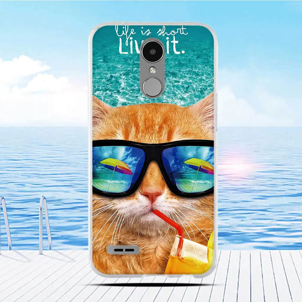 For LG K10 2017 LV5 Case Cartoon Printing Pattern Back Cover Soft Silicone Coque Capa Funda for X400 M250 M250N | Мобильные телефоны