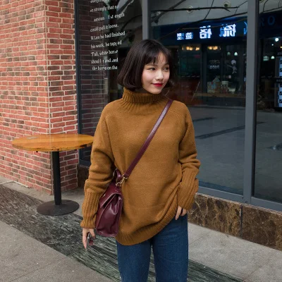 10 colors korean style solid color turtleneck sweaters raglan sleeve womens pullovers (A9164) | Женская одежда