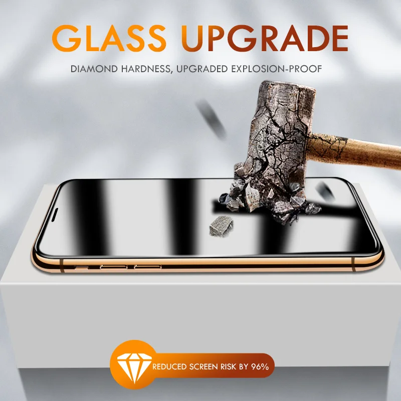 Полностью покрытое закаленное стекло для iphone x xs max Защитное iPhone7 8 6s plus xr Защитная