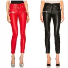 Новинка Весна 2020, модные брендовые длинные брюки из искусственной кожи, осенние женские обтягивающие узкие брюки-карандаш на бедрах, wq762, Прямая поставка