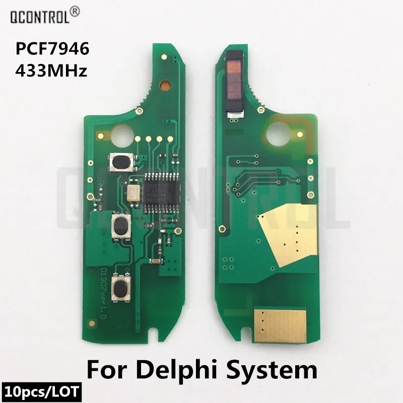 Электронная плата дистанционного ключа QCONTROL для FIAT 500 Doblo Fiorino Grand Punto Evo Qubo PCF7946 чип