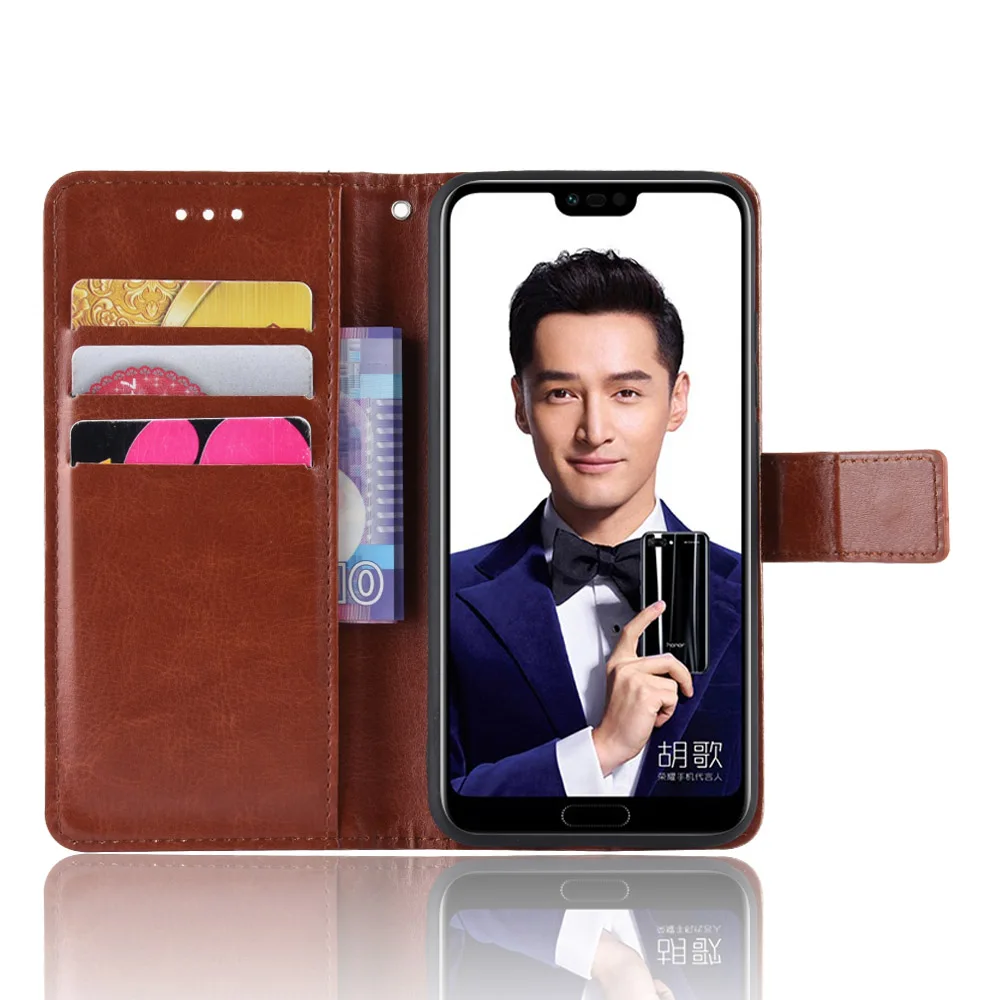 huawei Honor 10 чехол COL-L29 5.84 дюйма Ретро магнитный бумажник книги кожаный откидной для