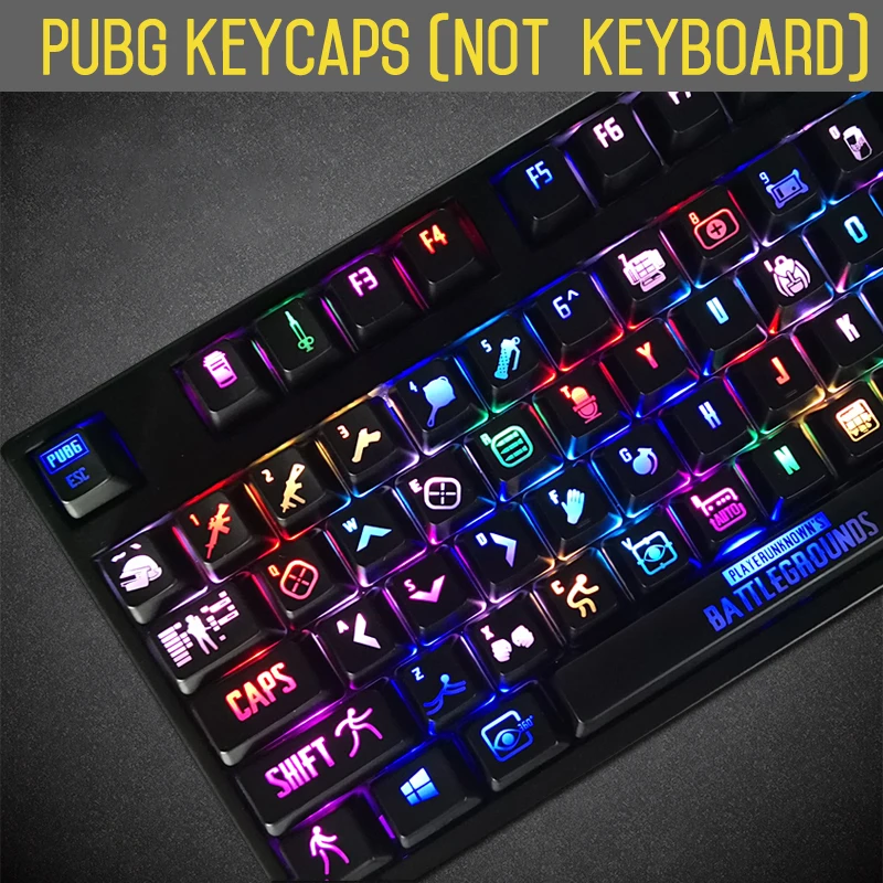 Брелки PUBG с подсветкой PLAYERUNKNOWNS BATTLEGROUNDS ключ для Cherry mx механическая клавиатура 108 клавиш ANSI утолщенная версия Keycap