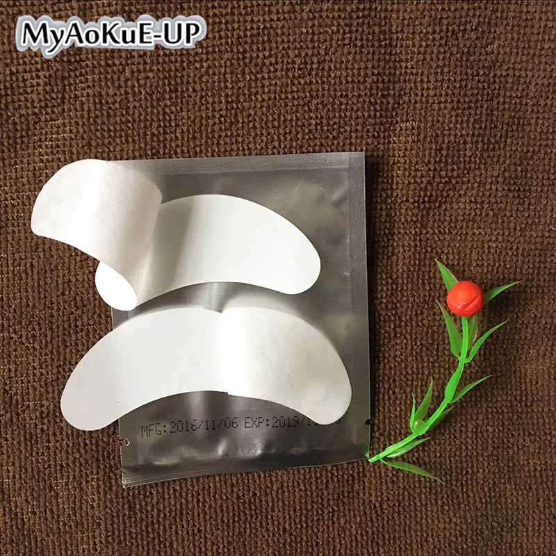 100 пар/лот серебро без печати жемчужные бумажные накладки для наращивания ресниц