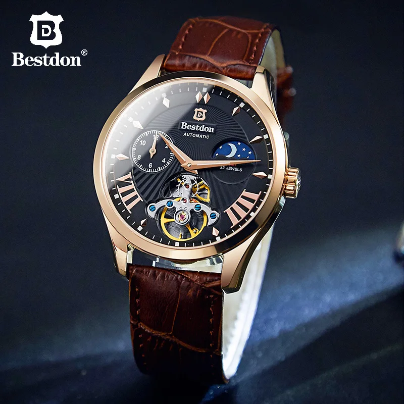 Bestdon New Switzerland Automatic Mechanical Watch For Men Role Elite Brand Skeleton Men's Waterproof 7113 | Наручные часы