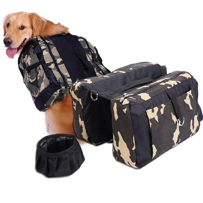 Сумка мешок из ткани Оксфорд для собак походный рюкзак среднего и большого