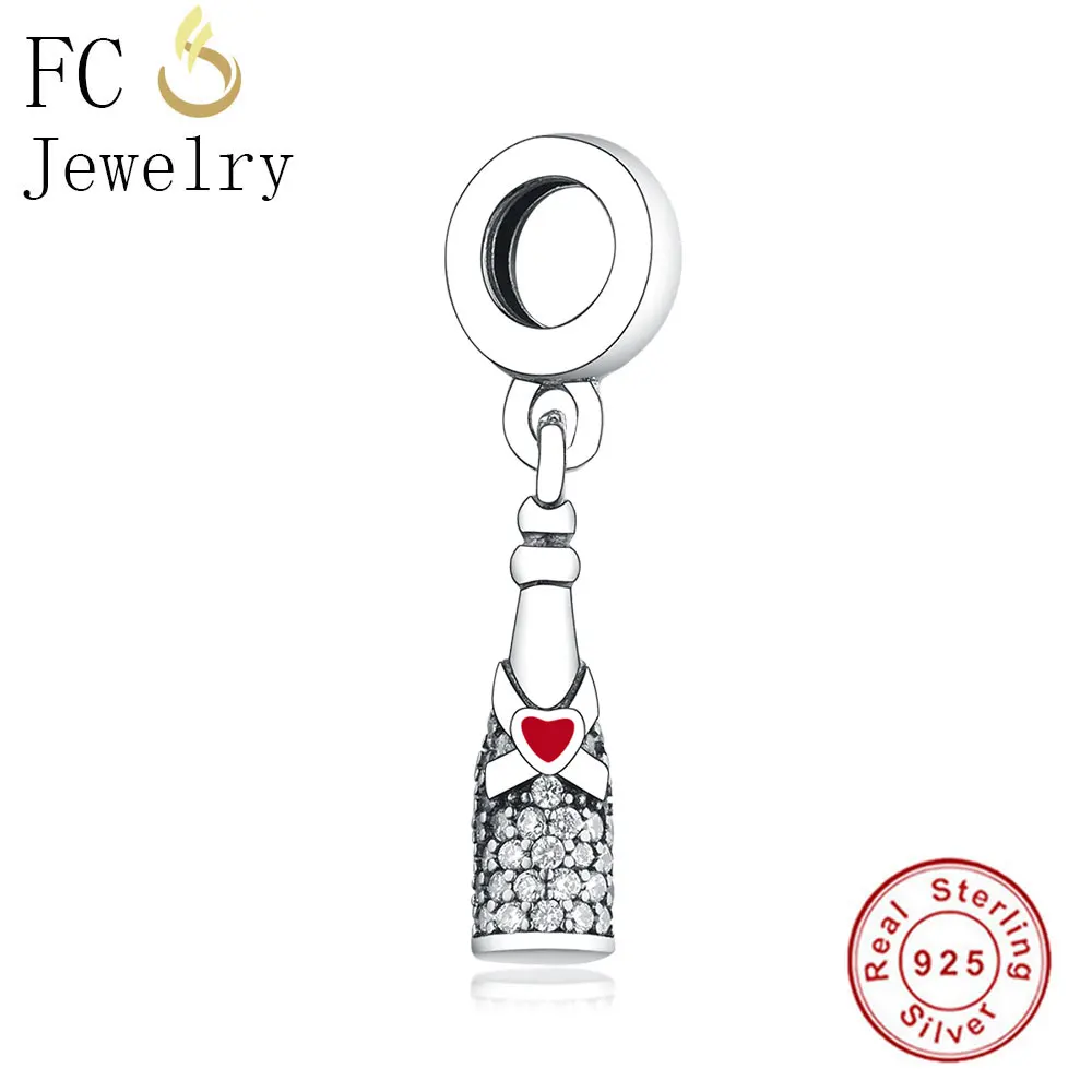 FCJ0559 FC ювелирные изделия подходят к оригиналу Pandora талисманы браслеты Berloque 925 пробы серебро сглаза кубический цирконий бусины свисающие подарки - Цвет: FCJ0559