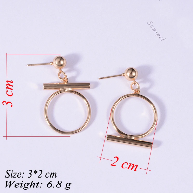 Серьги XZP для женщин и мужчин модные геометрические серьги в Корейском стиле