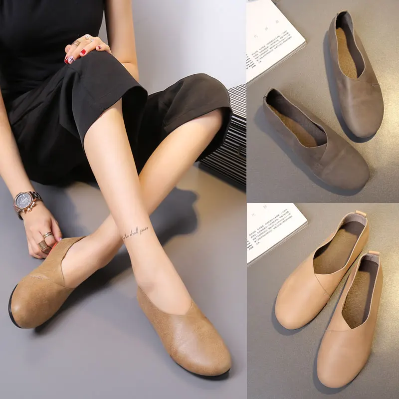 Женские кожаные перчатки ручной работы на плоской подошве|handmade women shoes|shoes flatwomen