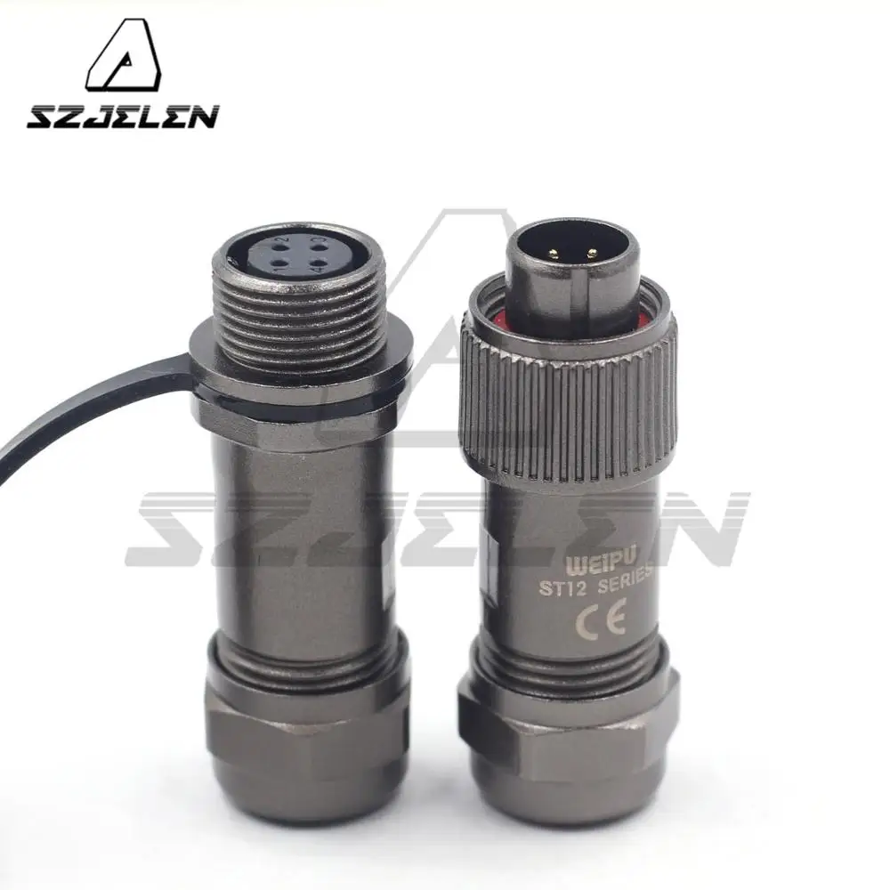 WEIPU ST12series 2 3 4 5 6 7 9pin металлический водонепроницаемый разъем вилки и розетки IP68